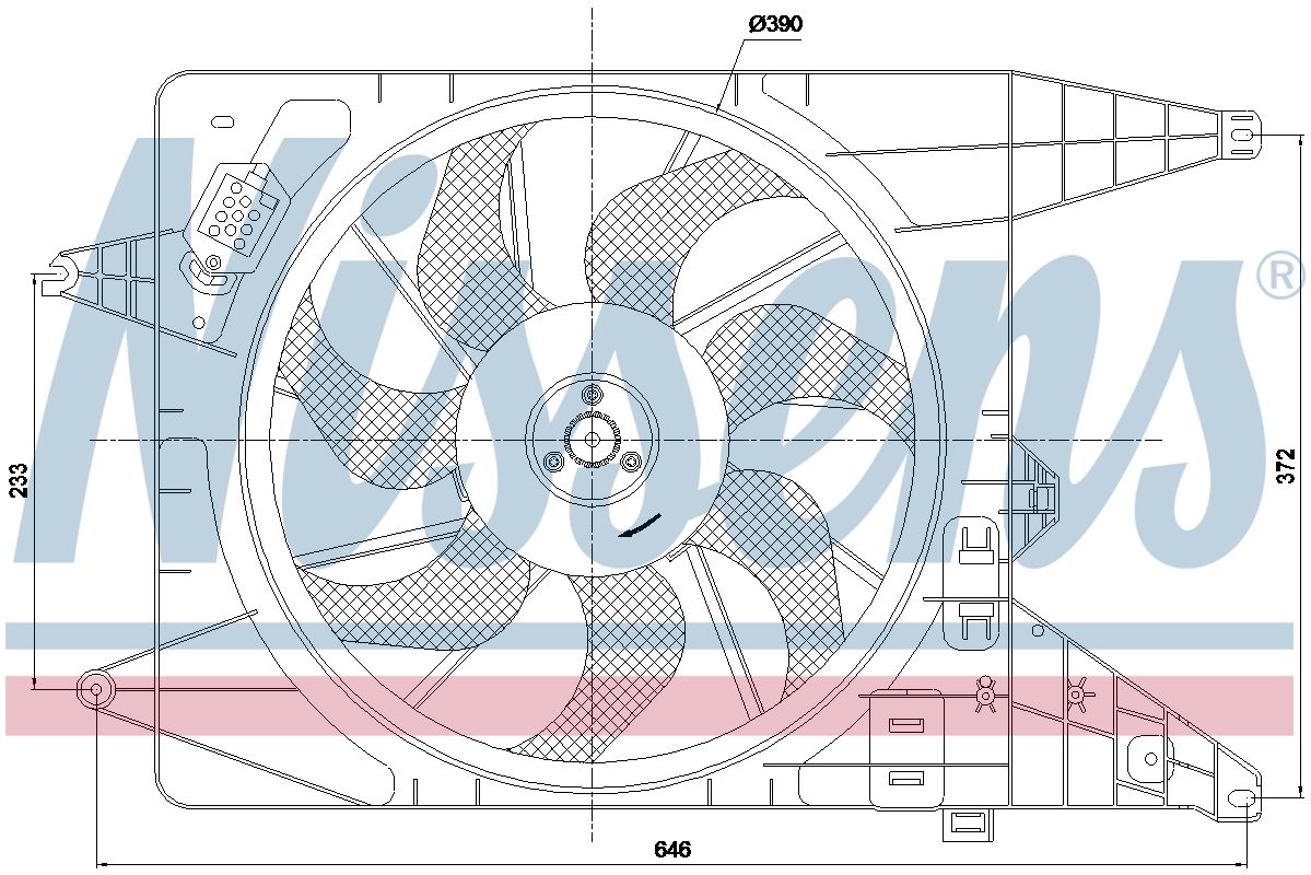 AVA Radiator Cooling Fan DA7025