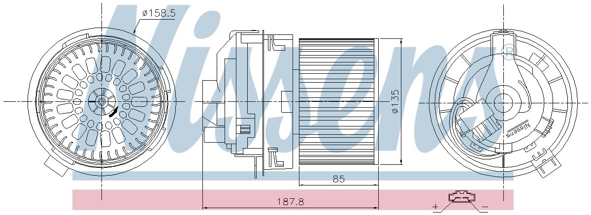 AVA Cabin Fan Blower Motor DA8022