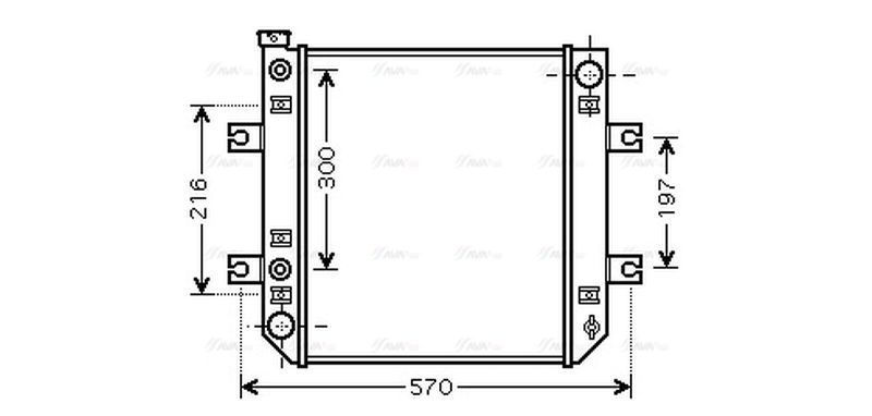 AVA Coolant Radiator DN2274