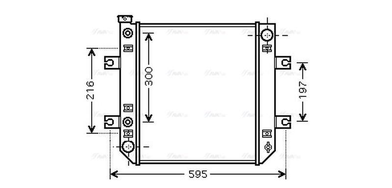 AVA Coolant Radiator DN2275