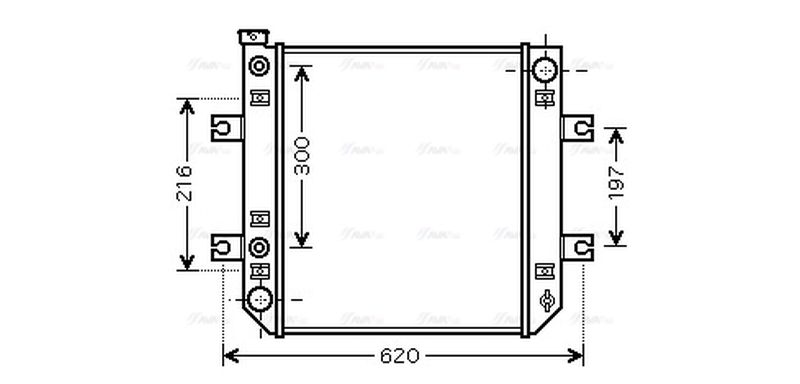 AVA Coolant Radiator DN2276