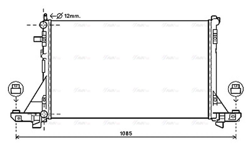 AVA Coolant Radiator DN2381