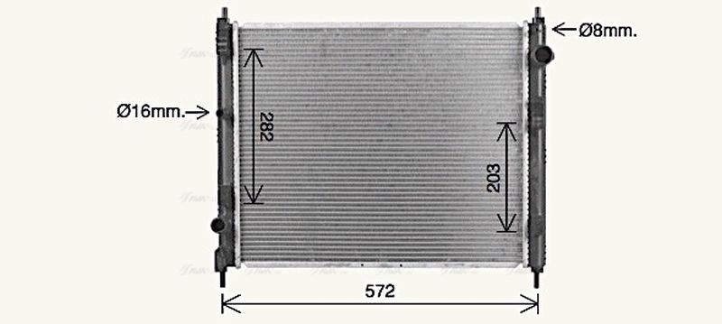AVA Coolant Radiator DN2477