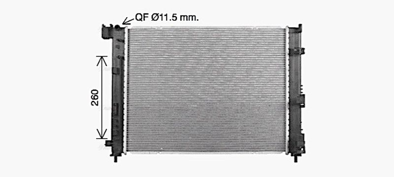 AVA Coolant Radiator DN2481