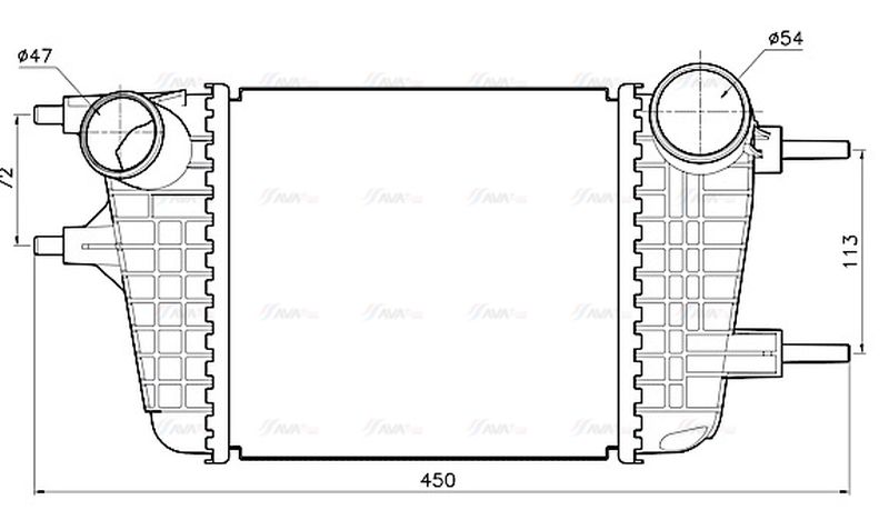 AVA Charge Air Intercooler DN4485