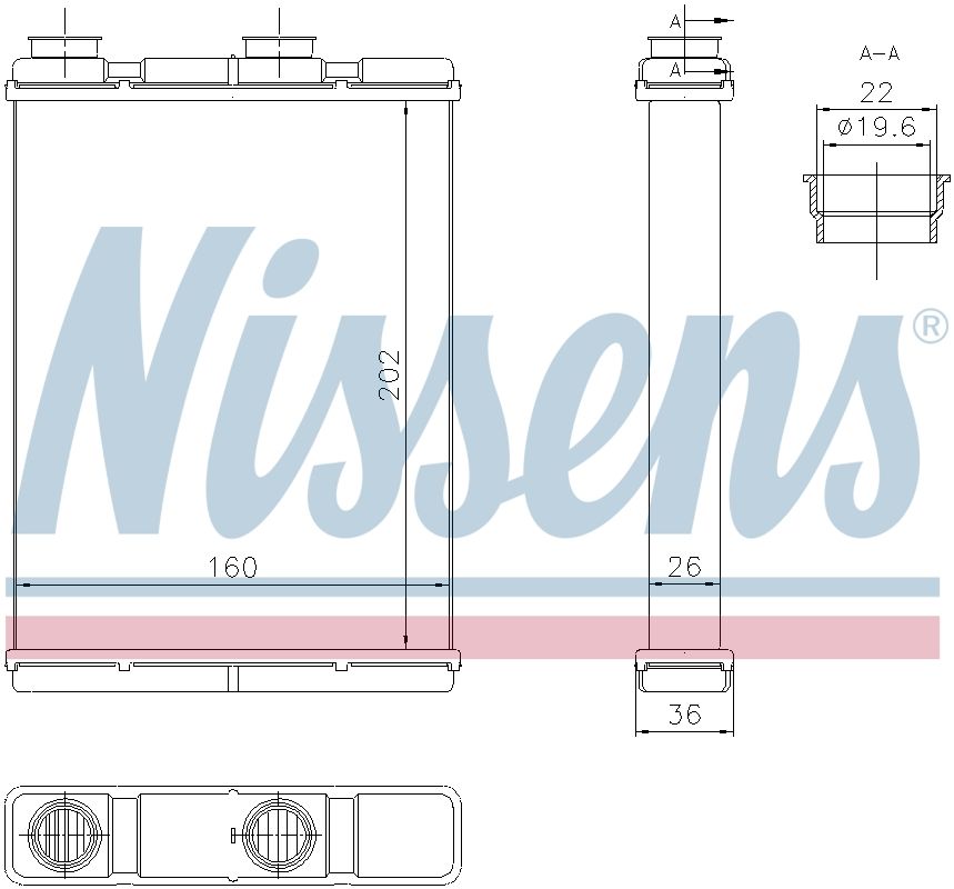 AVA Cabin Heater Core DN6544