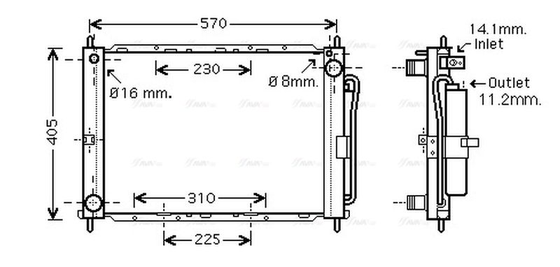 AVA Coolant Radiator DNM369