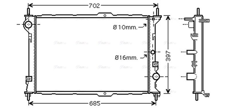 AVA Coolant Radiator FD2381