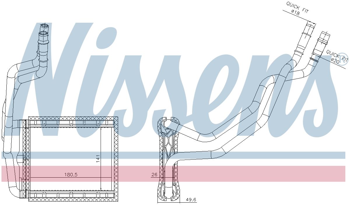 AVA Cabin Heater Core FD6735