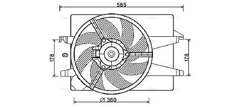 AVA Radiator Cooling Fan FD7551