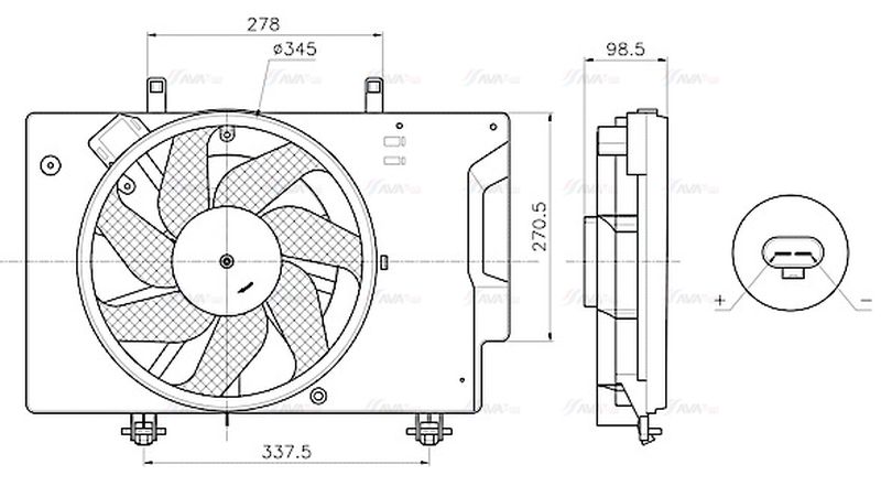 AVA Radiator Cooling Fan FD7709