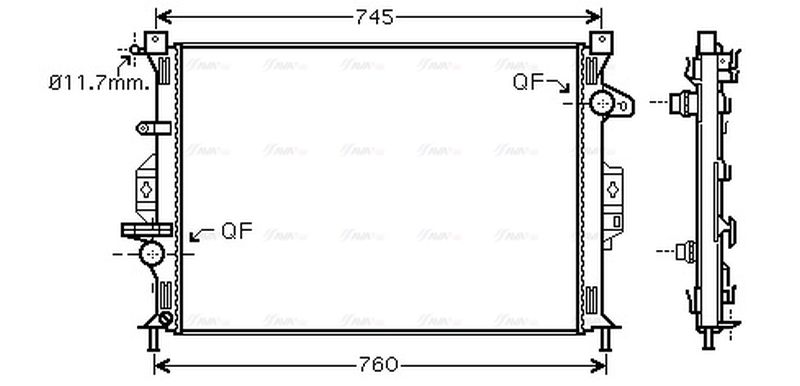 AVA Coolant Radiator FDA2423