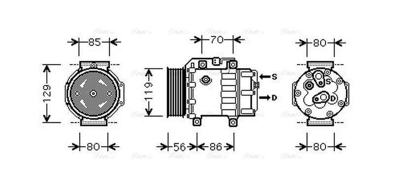 AVA Aircon Compressor FDAK378