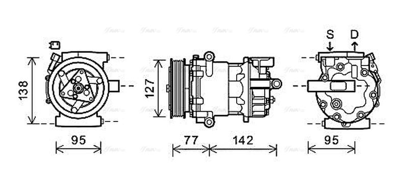 AVA Aircon Compressor FDAK469