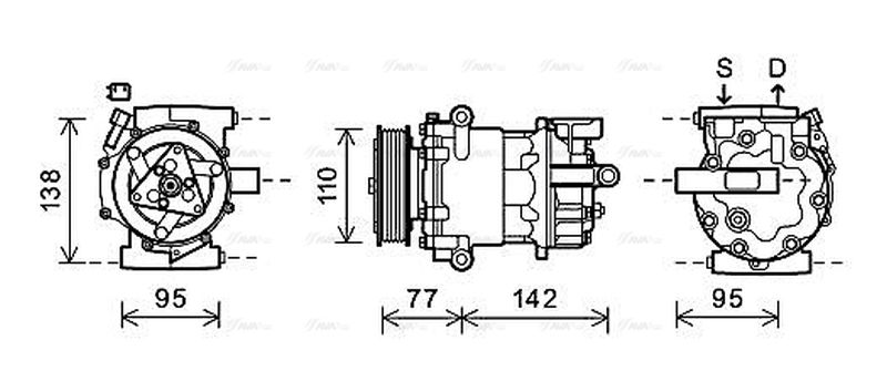 AVA Aircon Compressor FDAK470