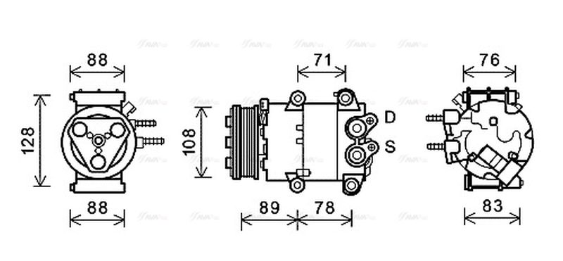 AVA Aircon Compressor FDAK571