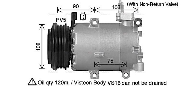 AVA Aircon Compressor FDAK674