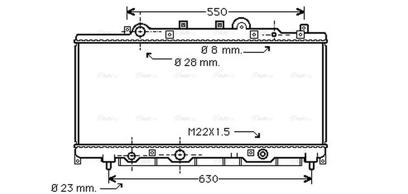 AVA Coolant Radiator FT2149
