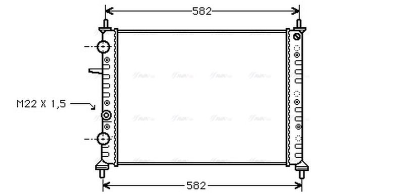 AVA Coolant Radiator FT2161