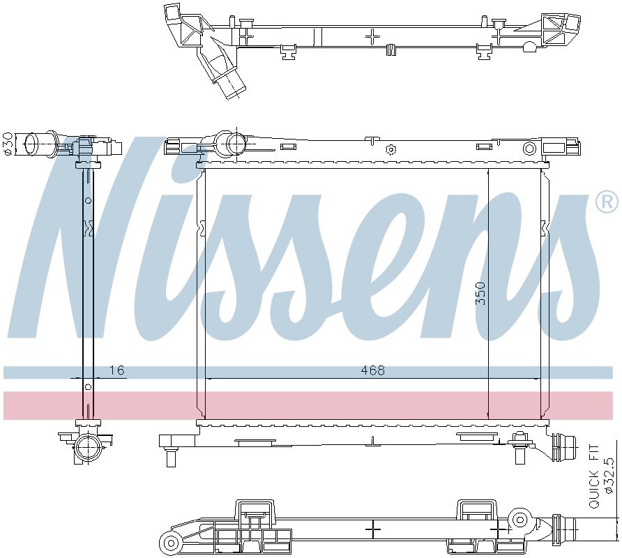AVA Coolant Radiator FT2495