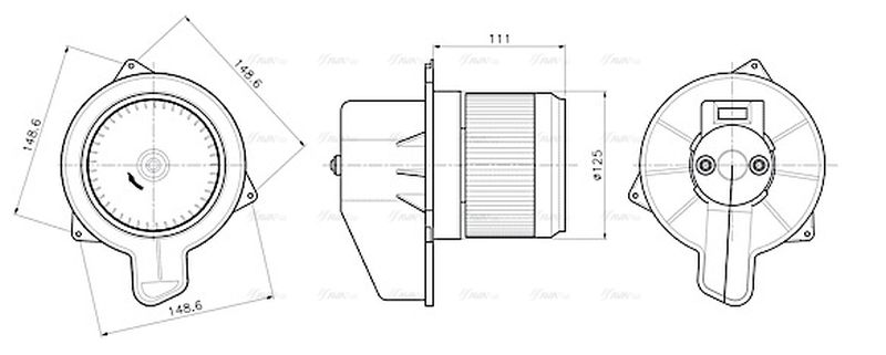 AVA Cabin Fan Blower Motor FT8489