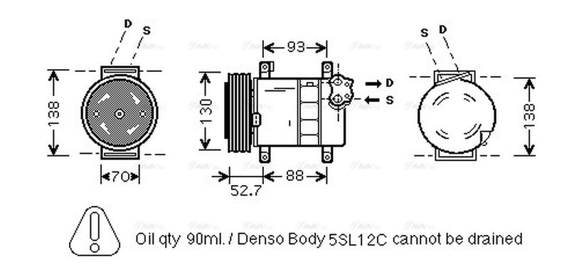 AVA Aircon Compressor FTAK088