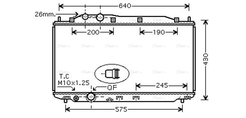 AVA Coolant Radiator HD2228