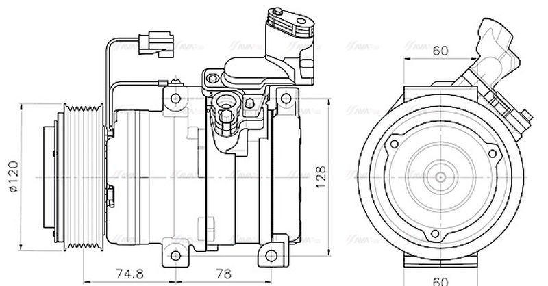 AVA Aircon Compressor HDAK340