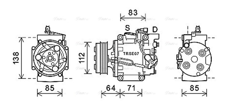 AVA Aircon Compressor HDK310