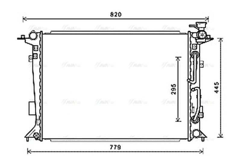 AVA Coolant Radiator HY2332