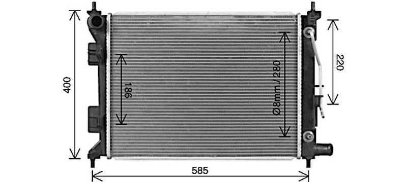 AVA Coolant Radiator HY2493