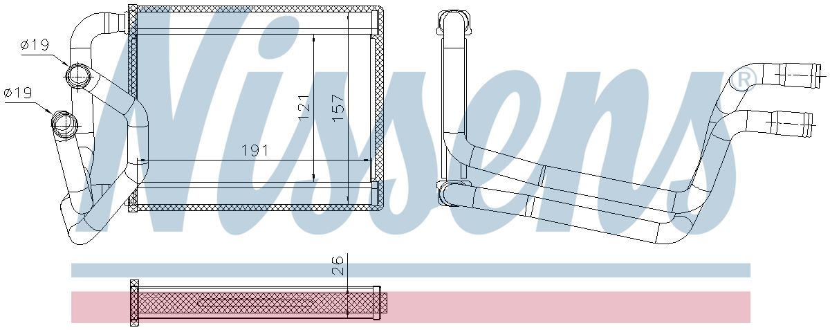 AVA Cabin Heater Core HY6615