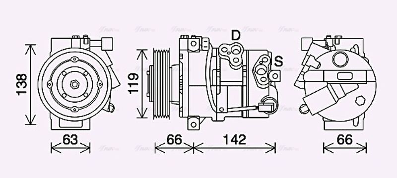 AVA Aircon Compressor HYK452
