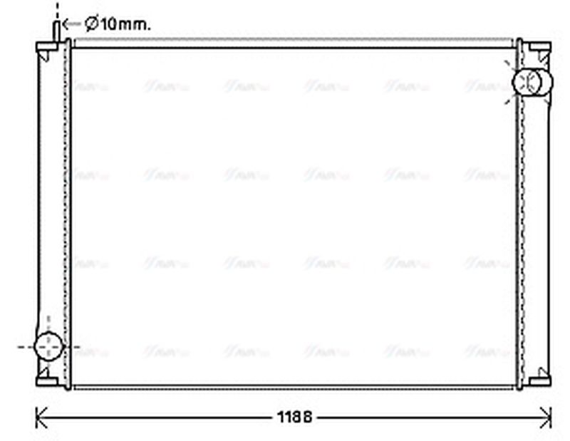 AVA Coolant Radiator IV2119