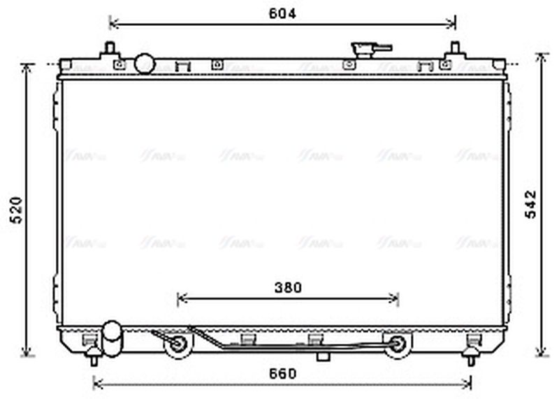 AVA Coolant Radiator KA2231