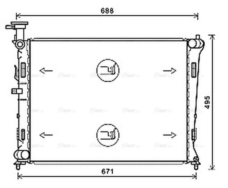 AVA Coolant Radiator KA2237