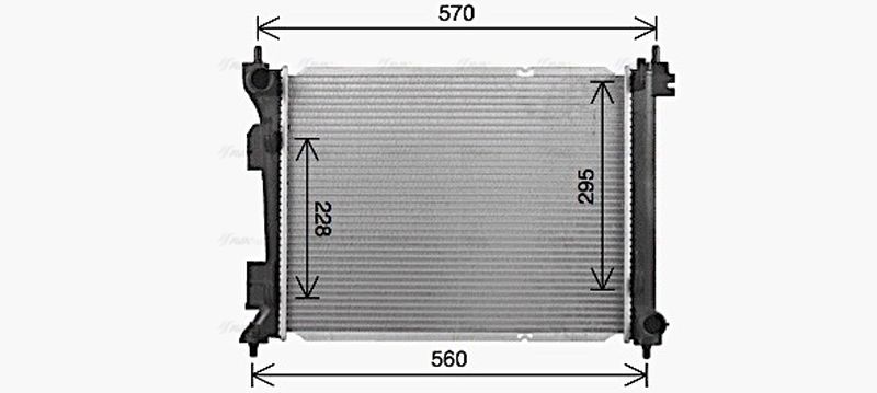 AVA Coolant Radiator KA2343