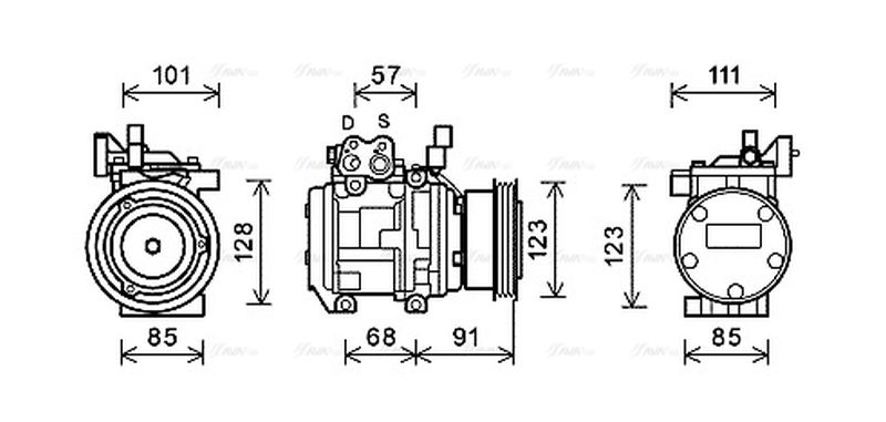 AVA Aircon Compressor KAK145