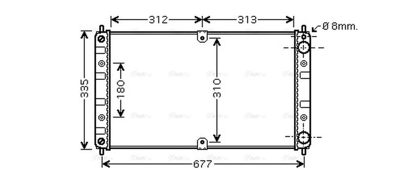 AVA Coolant Radiator LA2017