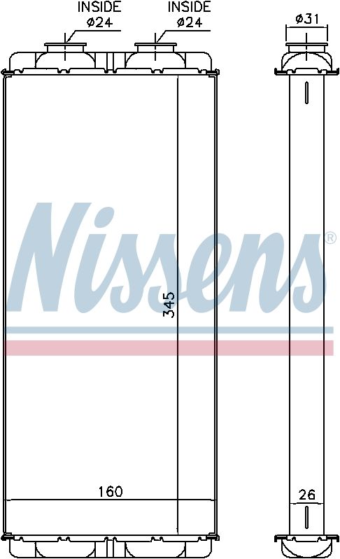 AVA Cabin Heater Core ME6352