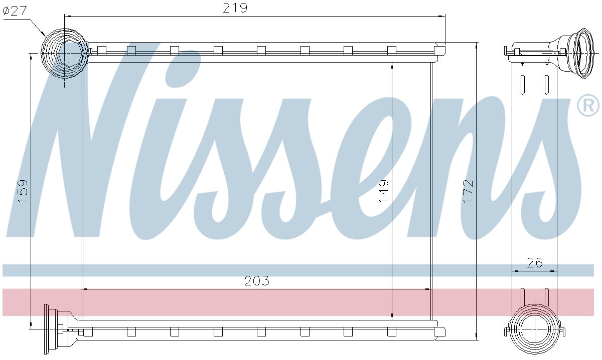AVA Cabin Heater Core MS6810