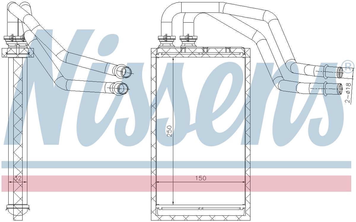 AVA Cabin Heater Core MS6815