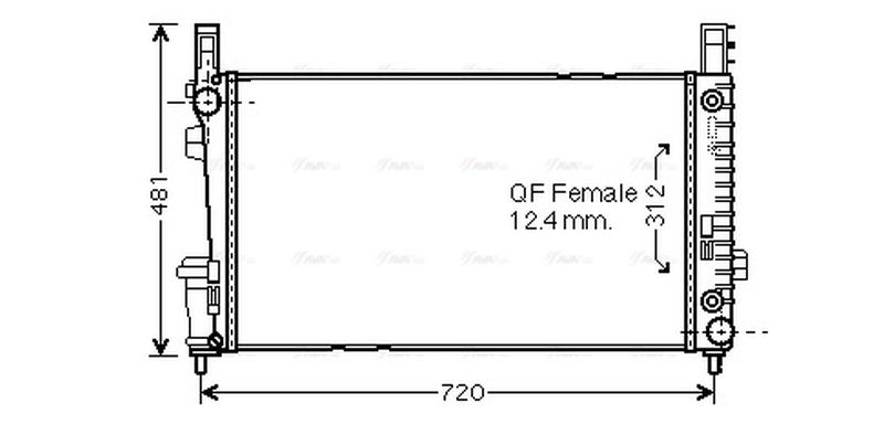 AVA Coolant Radiator MSA2365