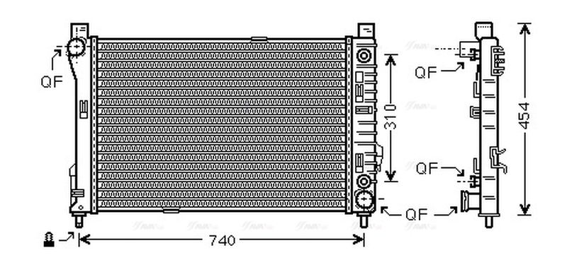 AVA Coolant Radiator MSA2464
