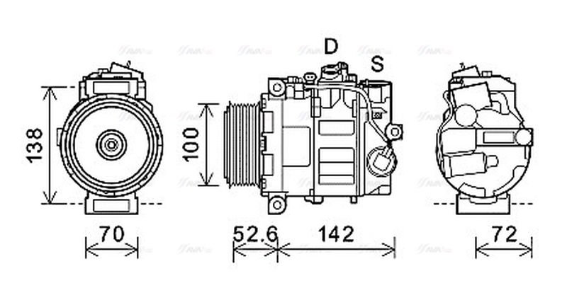 AVA Aircon Compressor MSAK639