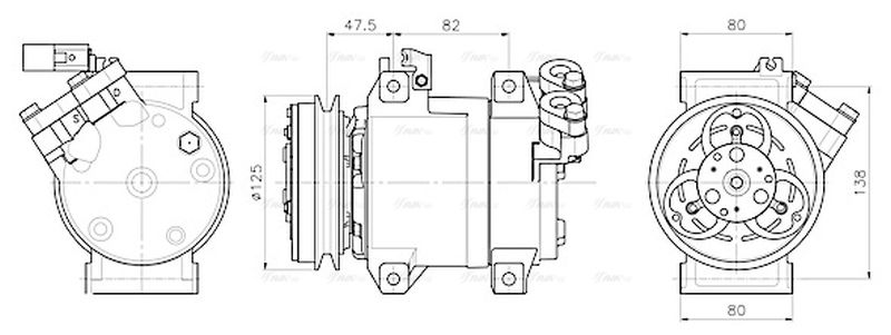AVA Aircon Compressor MTAK295
