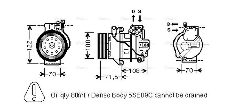 AVA Aircon Compressor MTK249