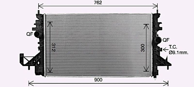 AVA Coolant Radiator OL2743