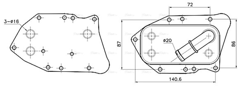 AVA Oil Cooler OL3750
