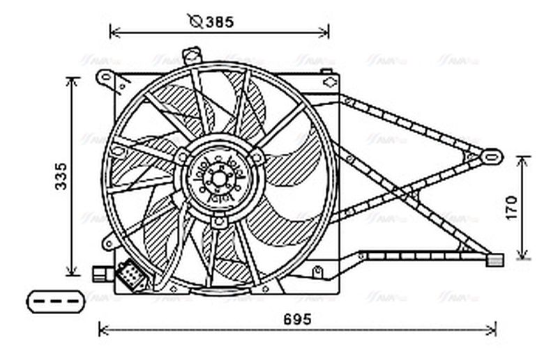 AVA Radiator Cooling Fan OL7649
